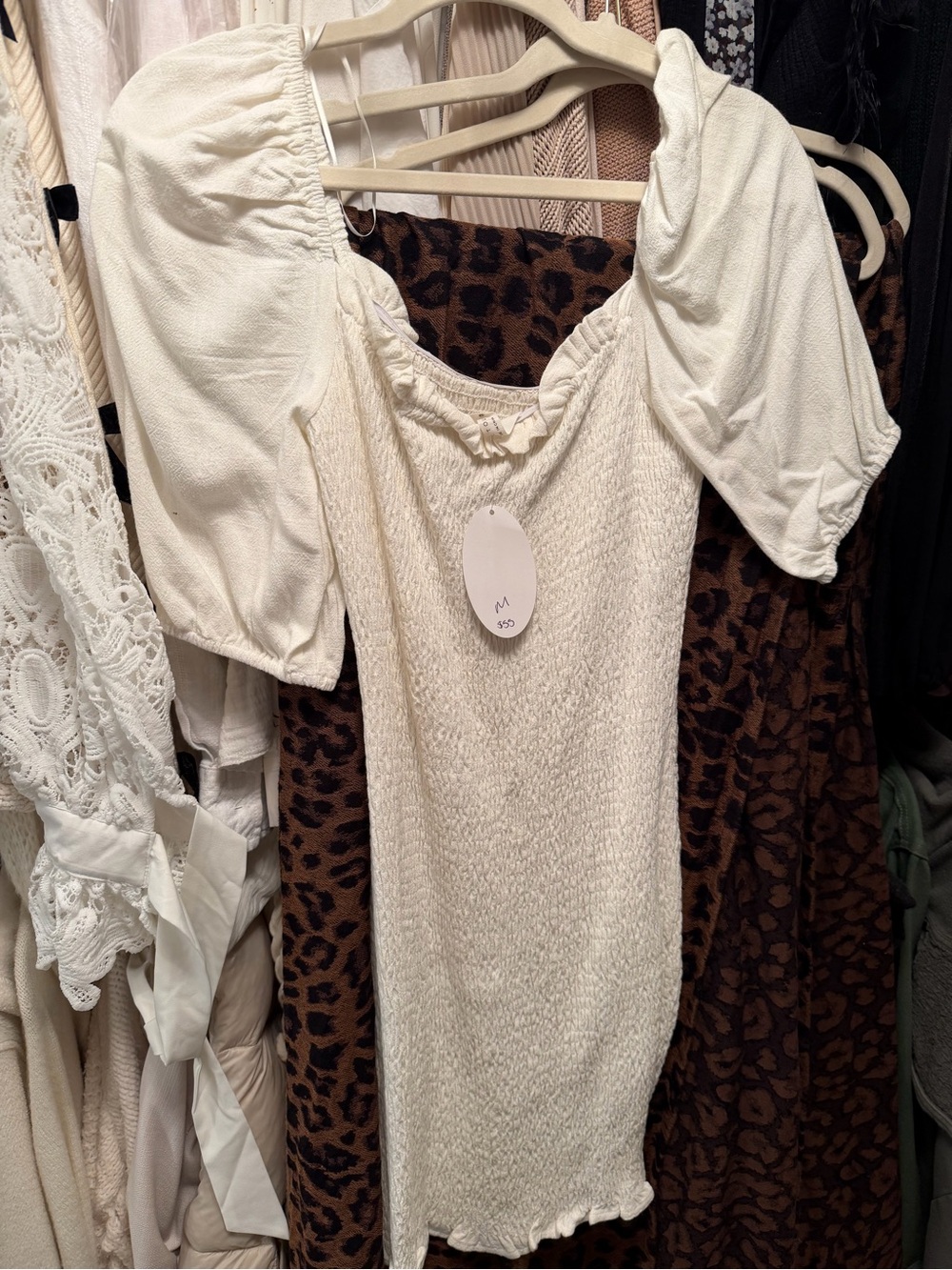 Women’s Cream Puff Sleeve Smocked Top